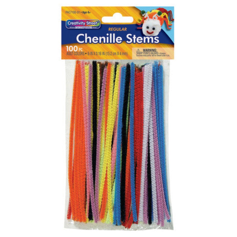Chenille Stems, 6″ assorted