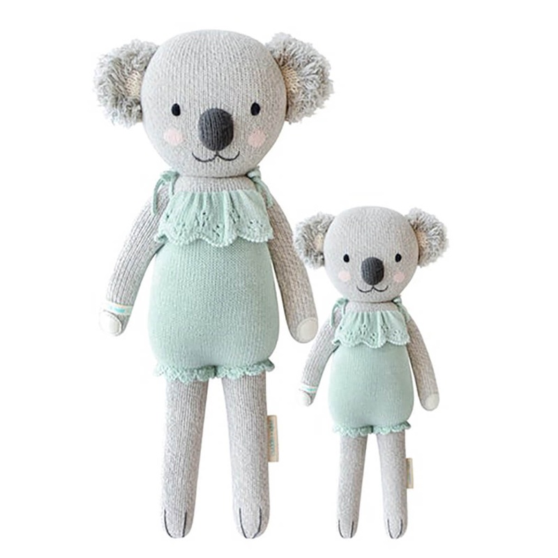 Hand Knit Doll Claire the Koala Mint