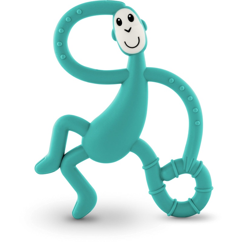 Matchstick Monkey Dancing Monkey Teether – Teal Green
