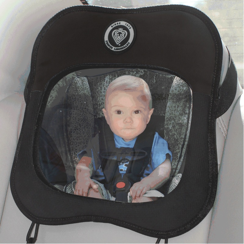 Prince Lionheart Baby View Vehicle Mirror in Black/Grey