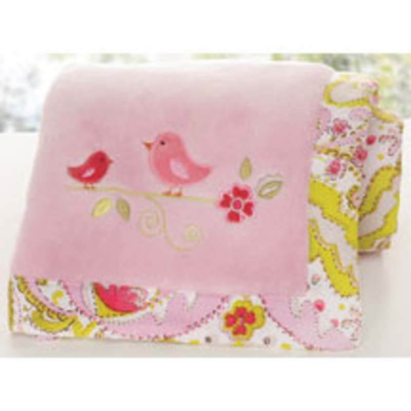 KidsLine Dena Moroccan Garden Embroidered Boa Blanket