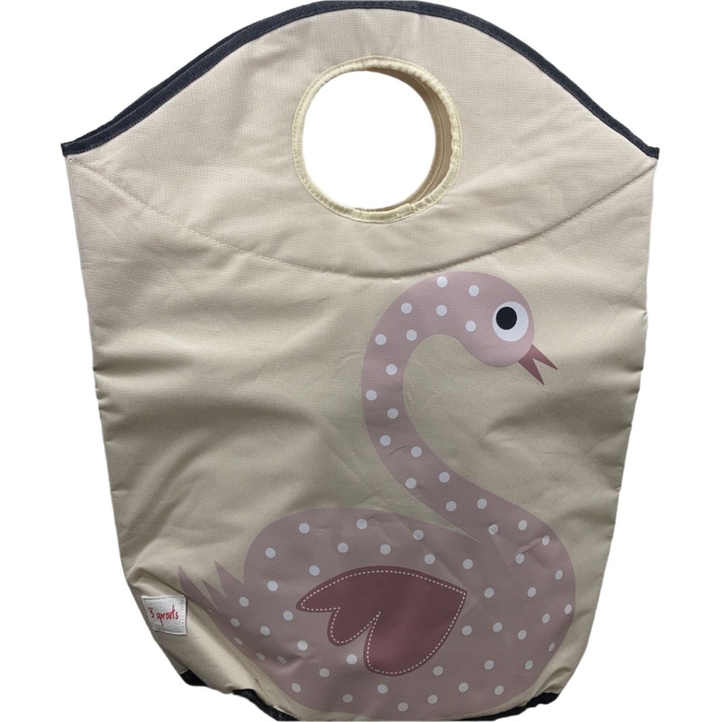3 Sprouts Laundry Hamper, Swan