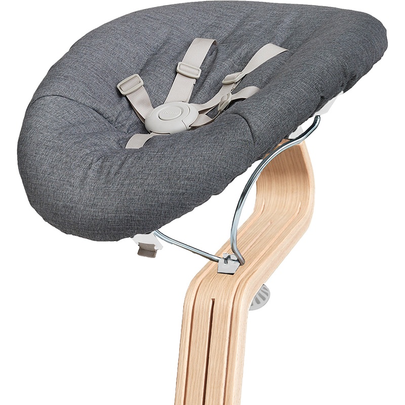 Nomi Baby Base 2.0 Bouncer – White with Gray Cushion