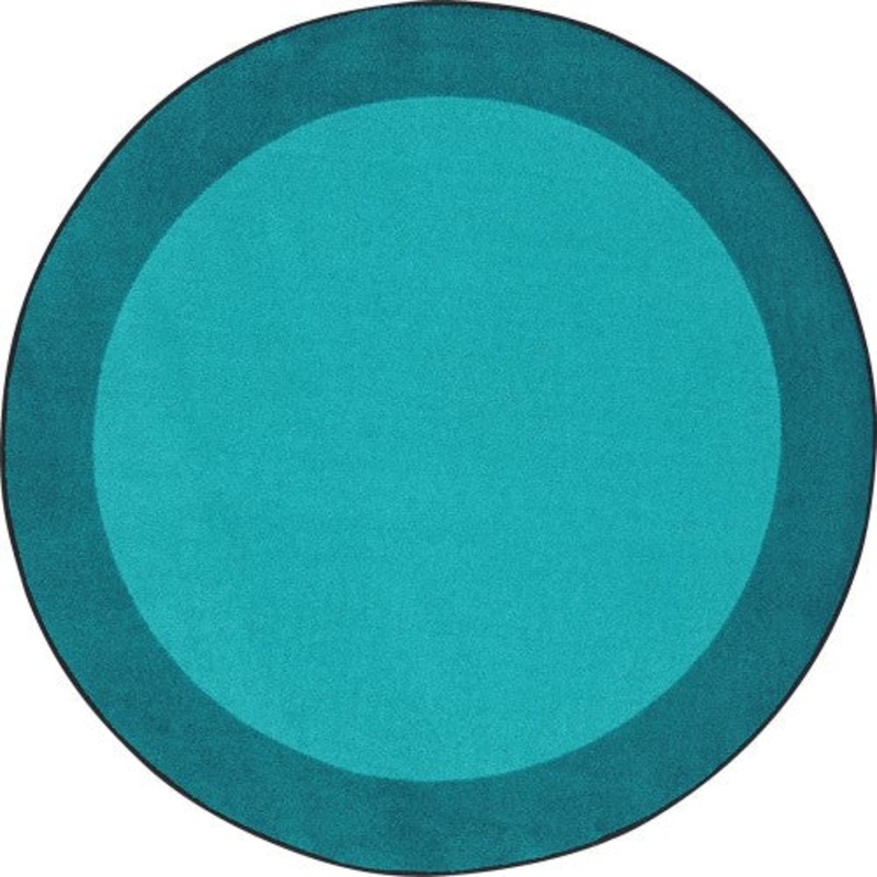 All Around Rug, 7’7″ Round, Teal