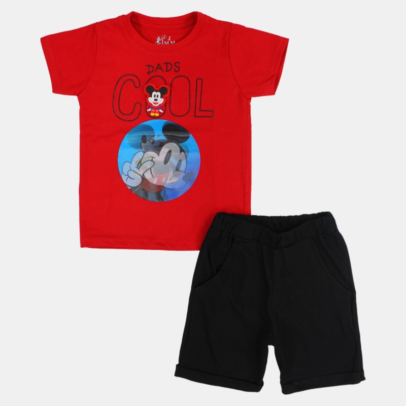 Boys Cotton Pajama Set  Mickey Mouse Design