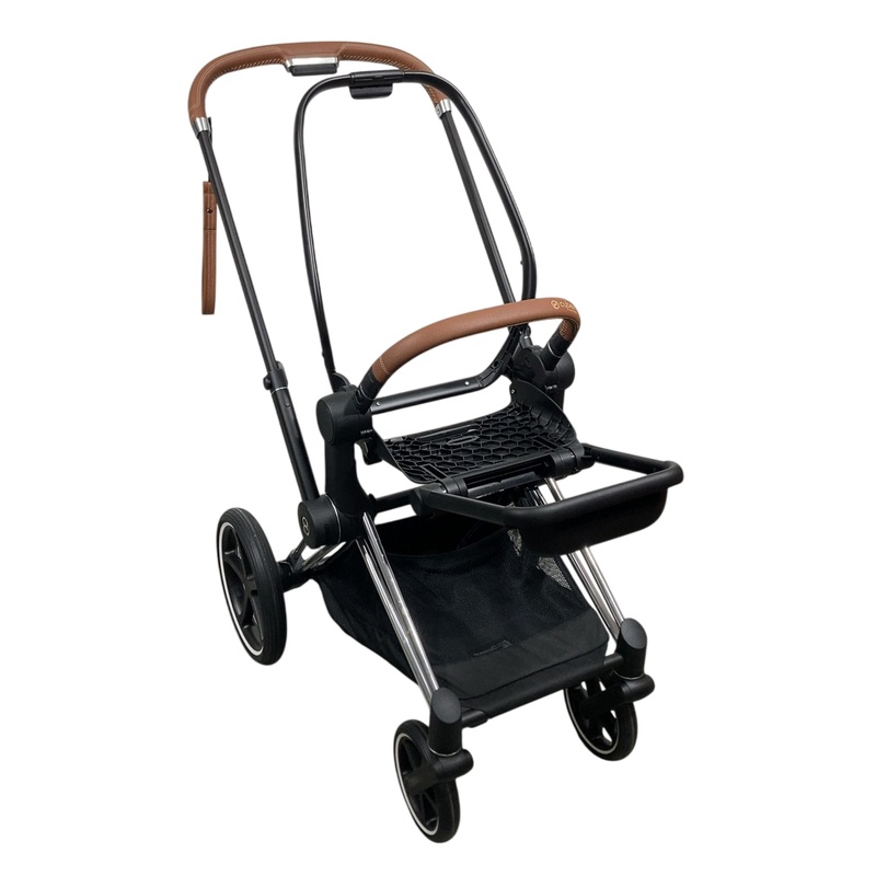 Cybex PRIAM Stroller Frame And Seat, 2019, Chrome/Brown
