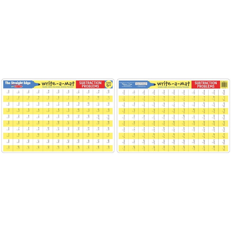 Melissa & Doug Subtraction Problems Write-A-Mat
