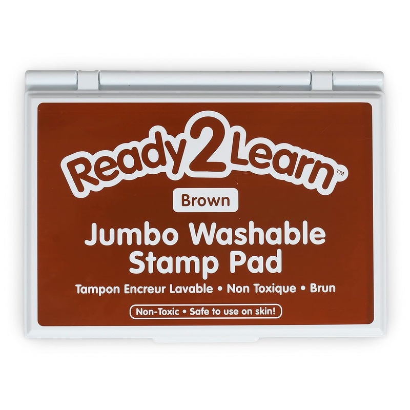 READY 2 LEARN Jumbo Washable Stamp Pad – Brown