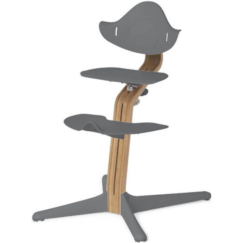 Nomi High Chair – White Oak / Grey