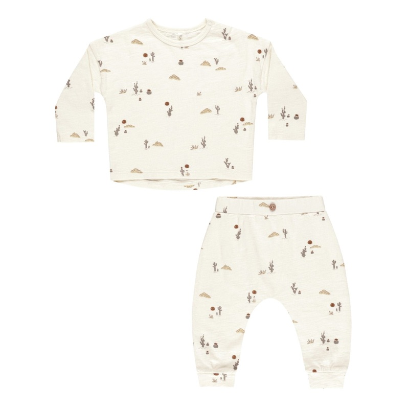 Rylee + Cru – Long Sleeve Tee + Pant Set – Desert