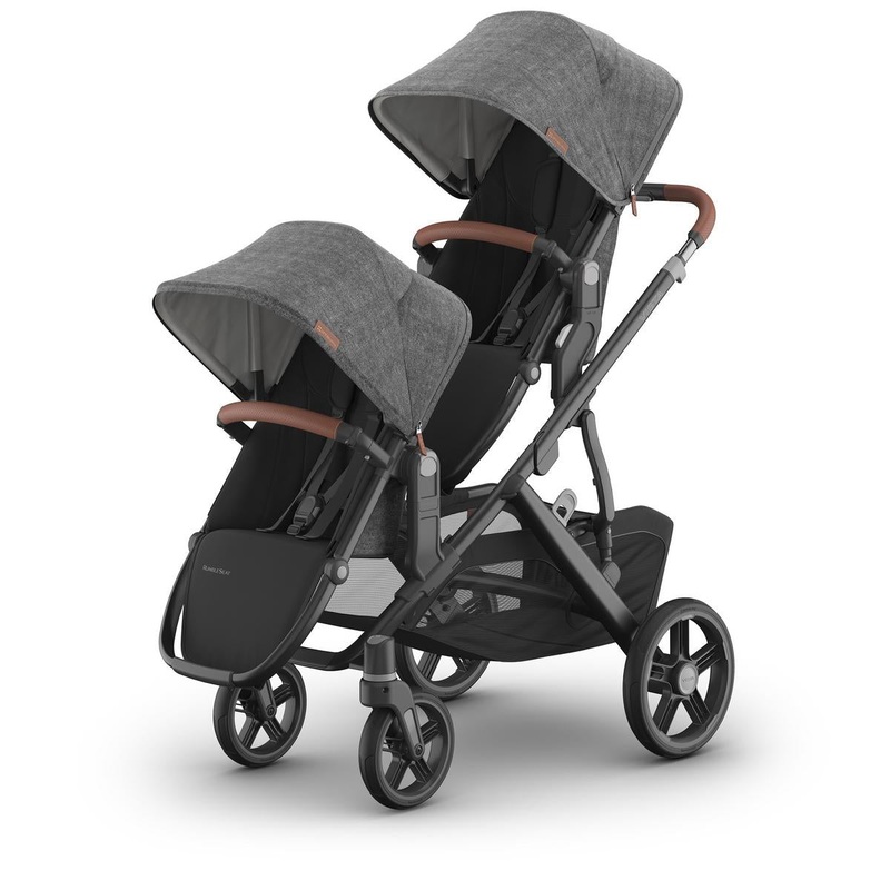 UPPAbaby Vista V3 Double Stroller with RumbleSeat V3 Bundle – Greyson