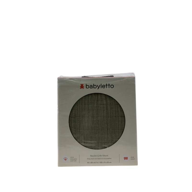 Babyletto Muslin Crib Sheet, Matcha