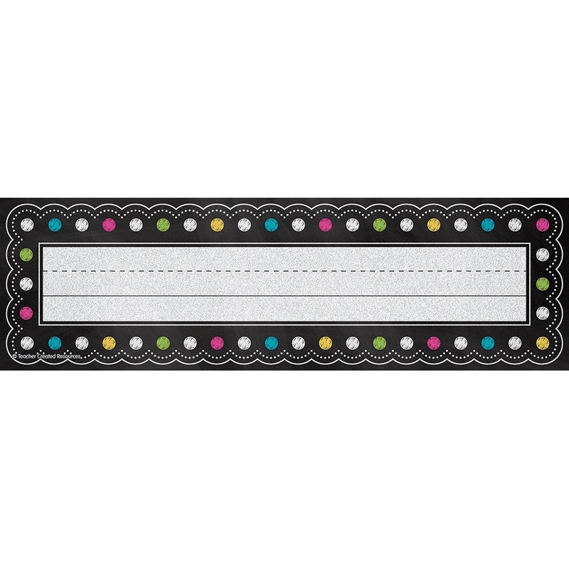 Chalkboard Brights Name Plates