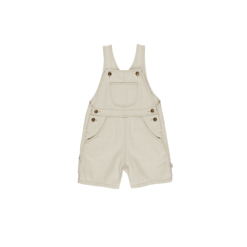 Rylee + Cru Denim Shortalls – Stone