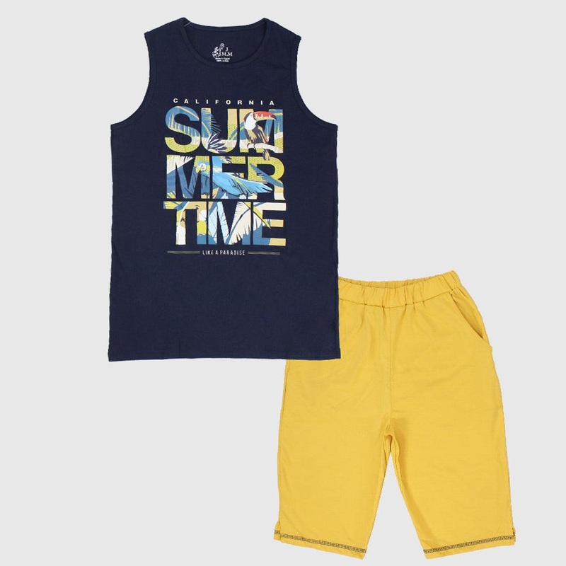 “Summer Time” Short-Sleeved Pajama