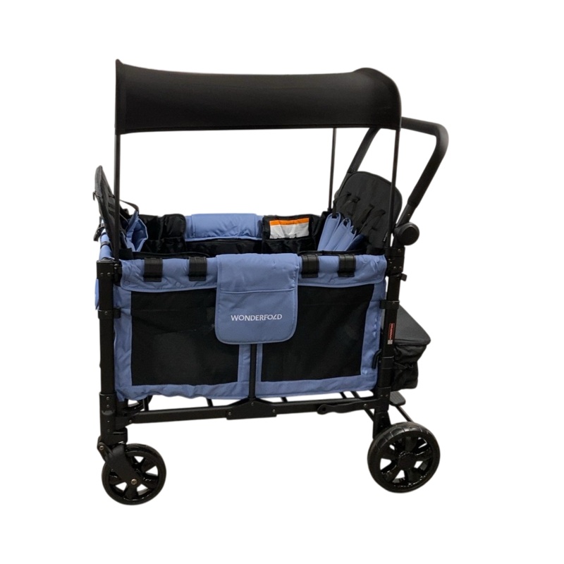 Wonderfold W4 Elite Stroller Wagon, 2023, Storm Blue
