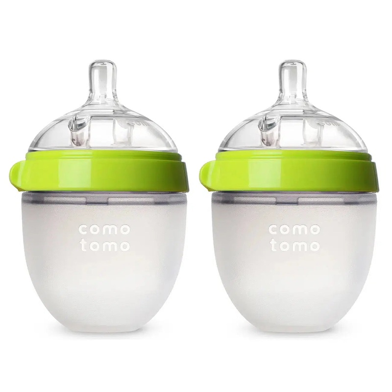 ComoTomo – Silicone Bottles – 5oz (2 Pack) – Green