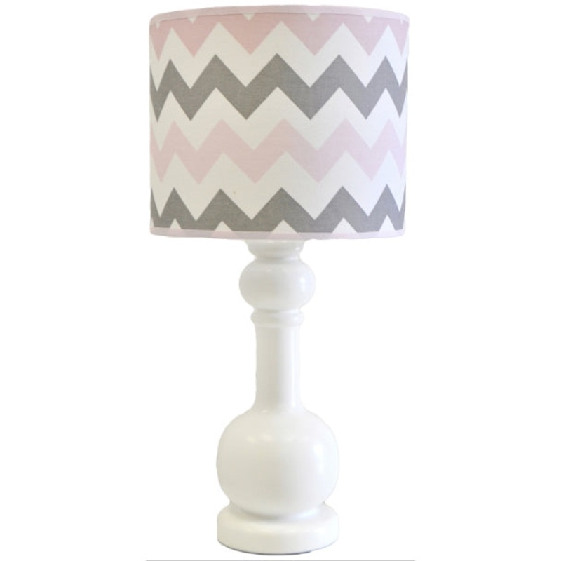 My Baby Sam Chevron Baby Pink Lamp