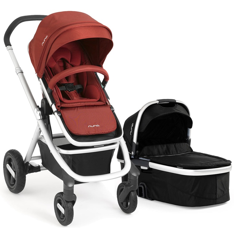 Nuna Ivvi Stroller & Bassinet – Ruby/Caviar