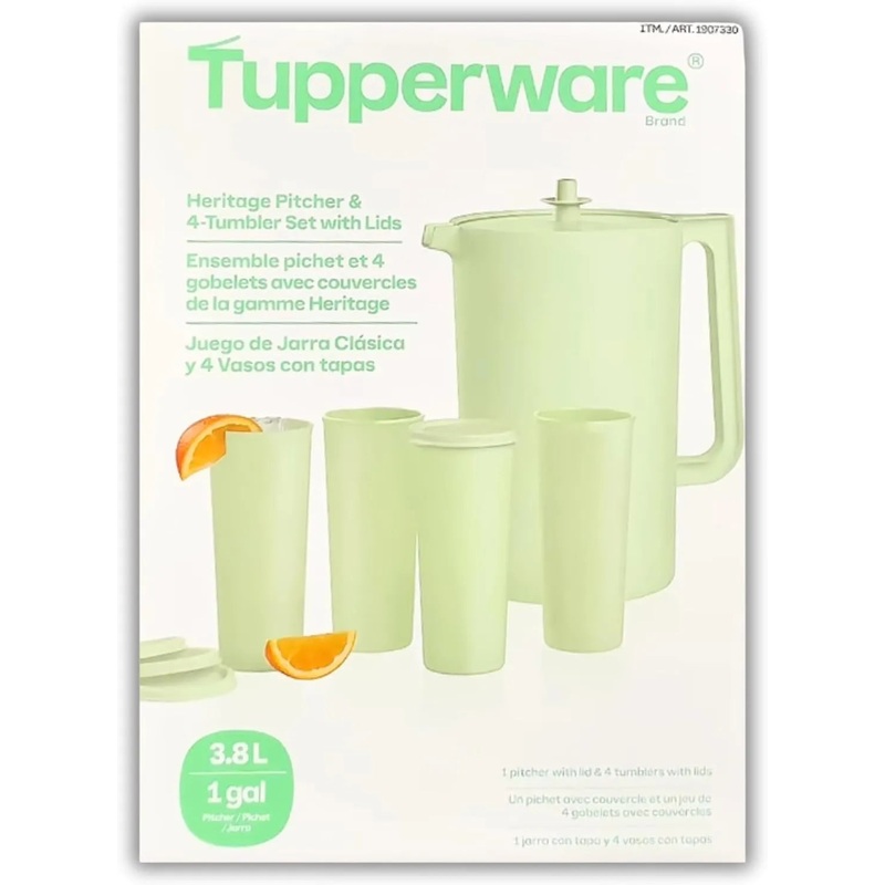 Tupperware 1 Gallon Pitcher – Blue Plastic Beverage Container (See Description)
