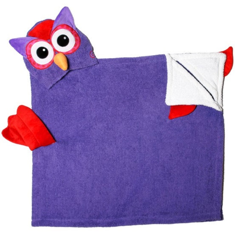 Zoocchini Kids Hooded Towel – Olive the Owl
