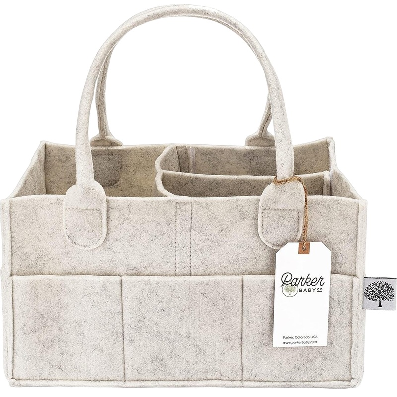 Parker Baby Co. Diaper Caddy, White, Regular