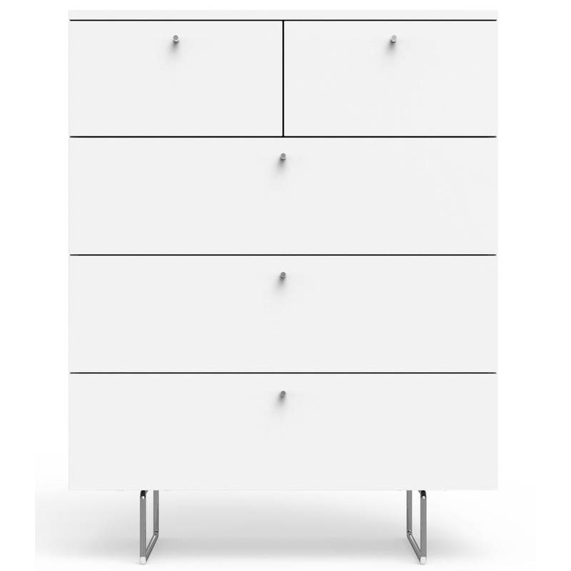 Spot On Square Alto 5 Drawer Dresser – White