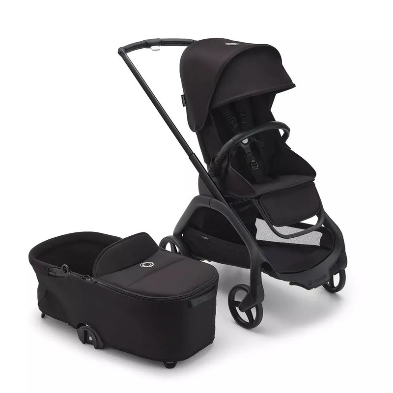 Dragonfly Easy Fold Full Size Stroller with Bassinet – Midnight Black