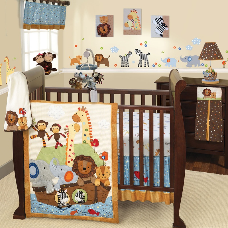 Lambs & Ivy S.S. Noah 5 Piece Crib Bedding Set