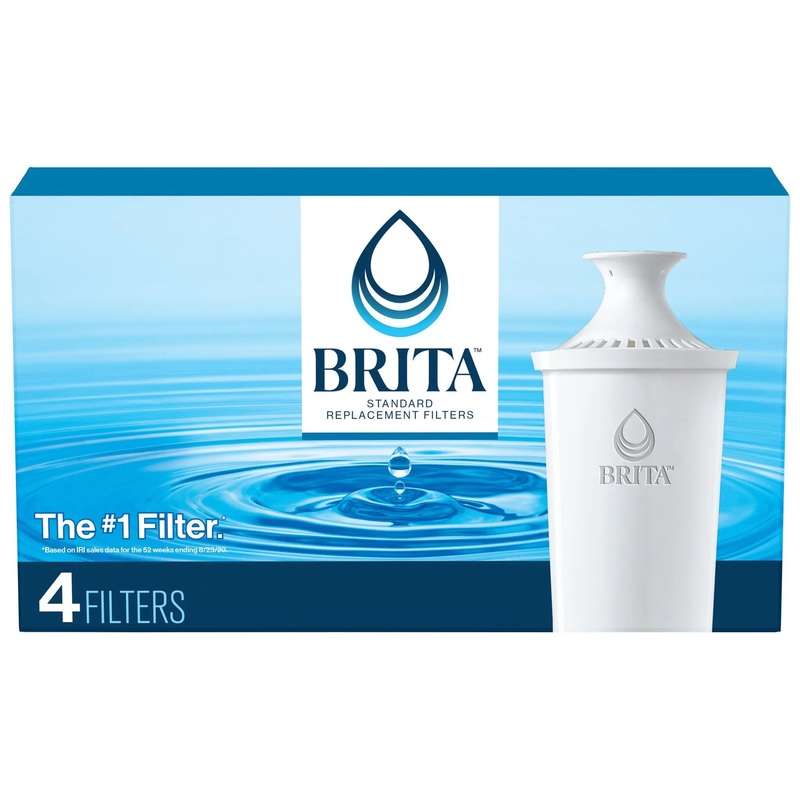 Replacement Water Filters for Brita Water Pitchers and Dispensers – 4ct