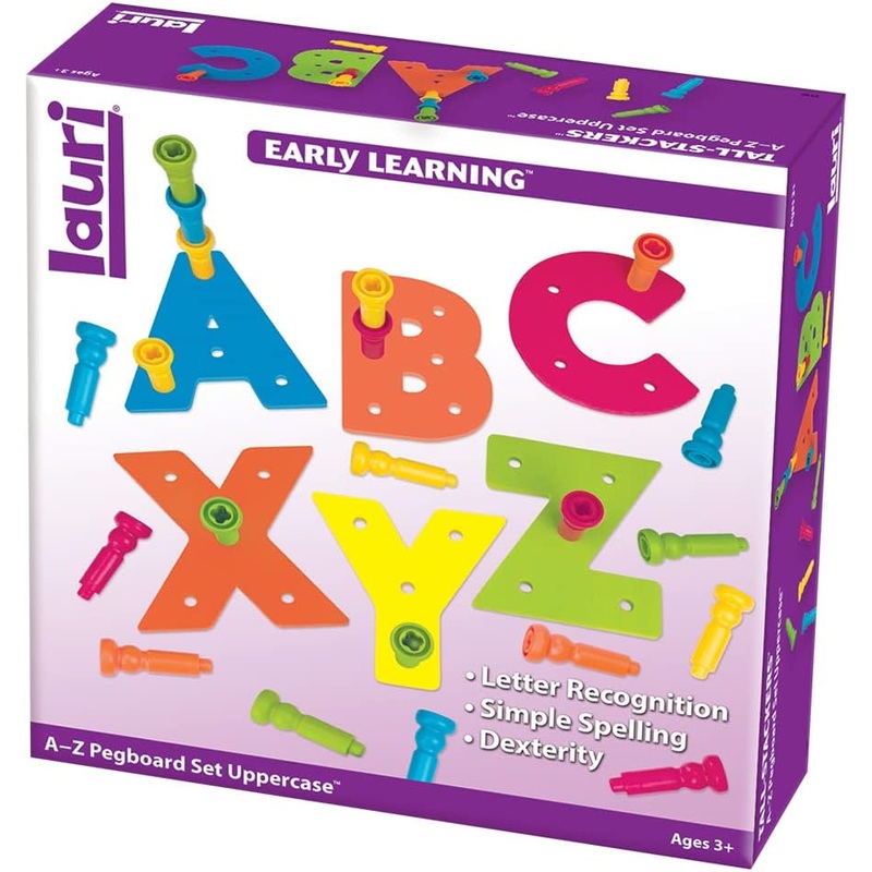 Tall-Stackers – Pegs A-Z Pegboard Set (Uppercase)