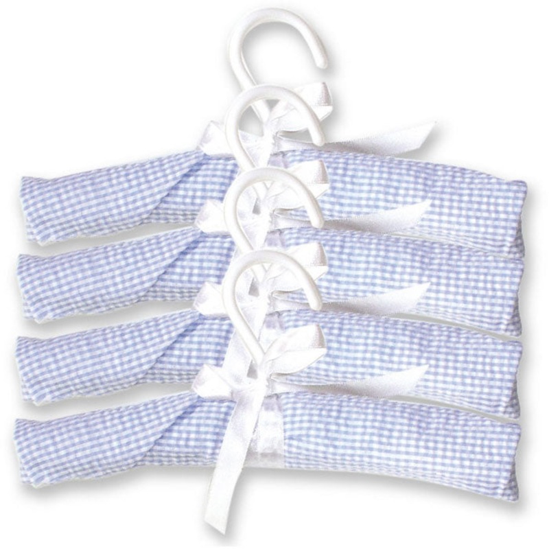 Trend Lab 4pk Seersucker Hangers – Blue Gingham
