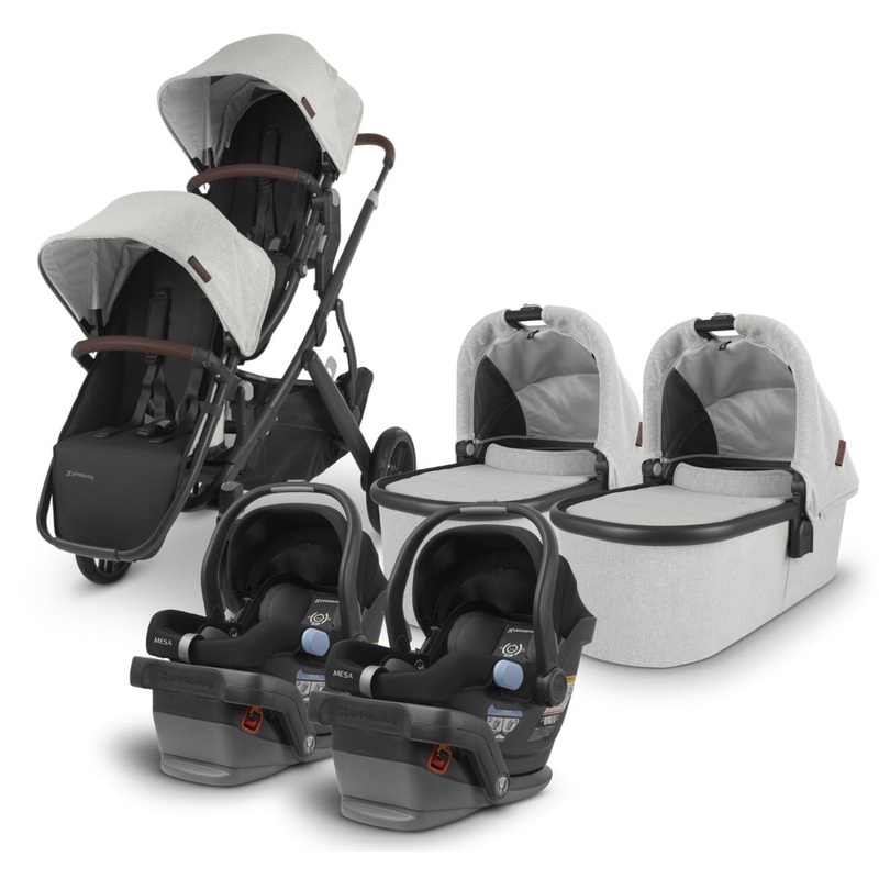 UPPAbaby VISTA V2 Twin Double Stroller + MESA Travel System Bundle – Anthony / Jake