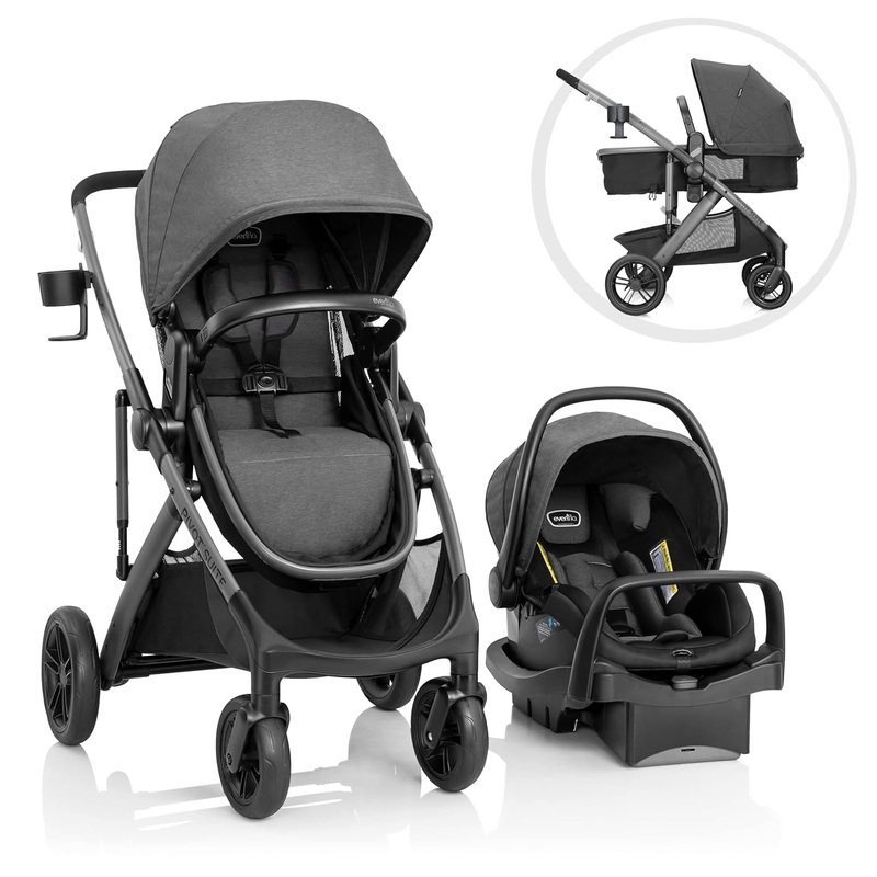 Evenflo Pivot Suite Travel System, 2022, Devon Gray