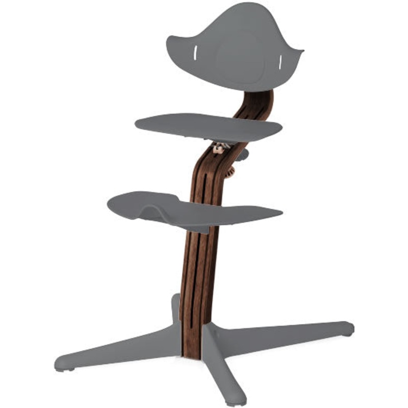 Nomi High Chair – Premium Walnut / Grey