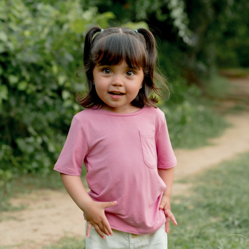 Toddler Crew Neck Tee in Apple Blossom
