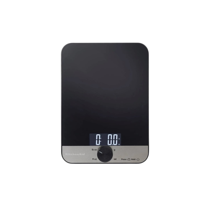 11lb Glass Surface Digital Kitchen Food Scale Black