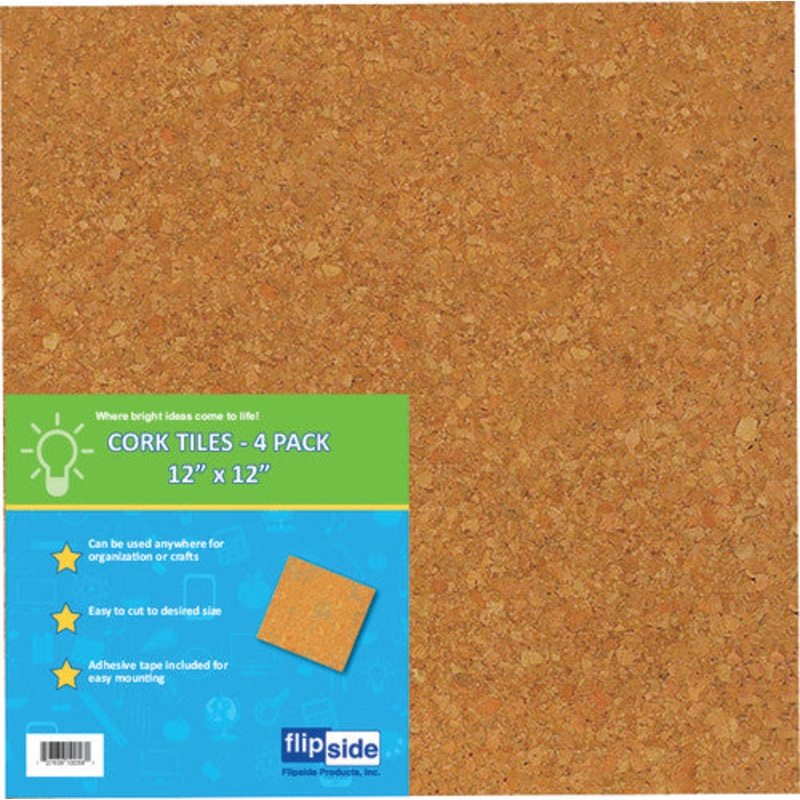 Cork Tiles, 12″ x 12″, Set of 4