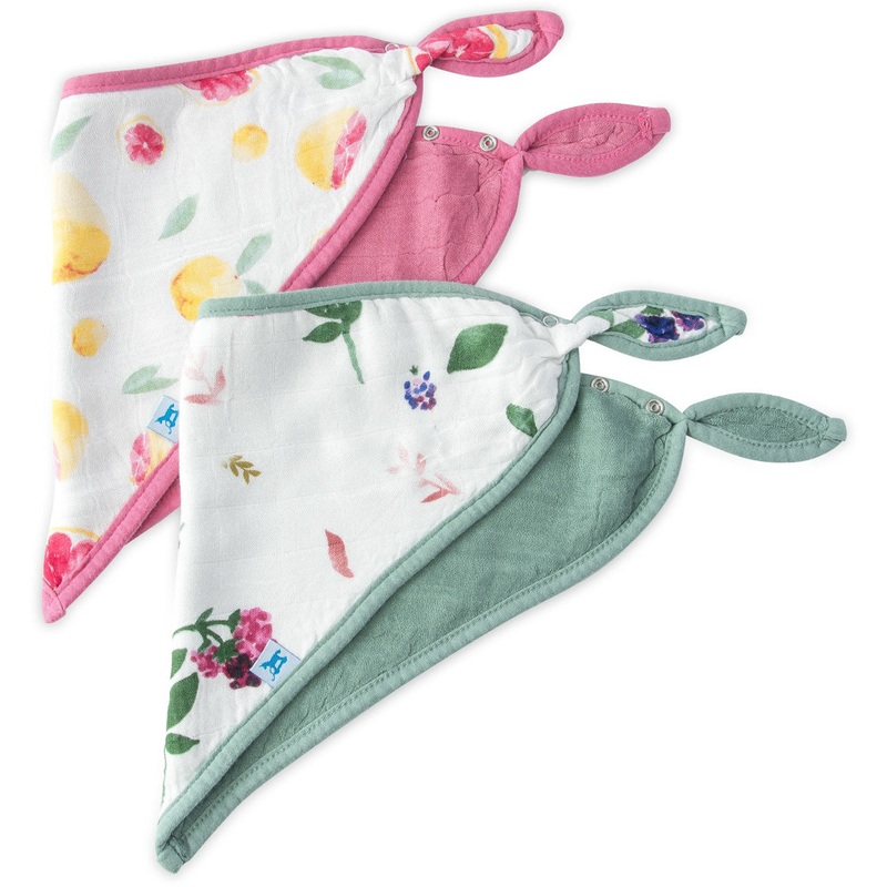 Little Unicorn Deluxe Muslin Bandana Bib 2 Pack – Sweet Tart