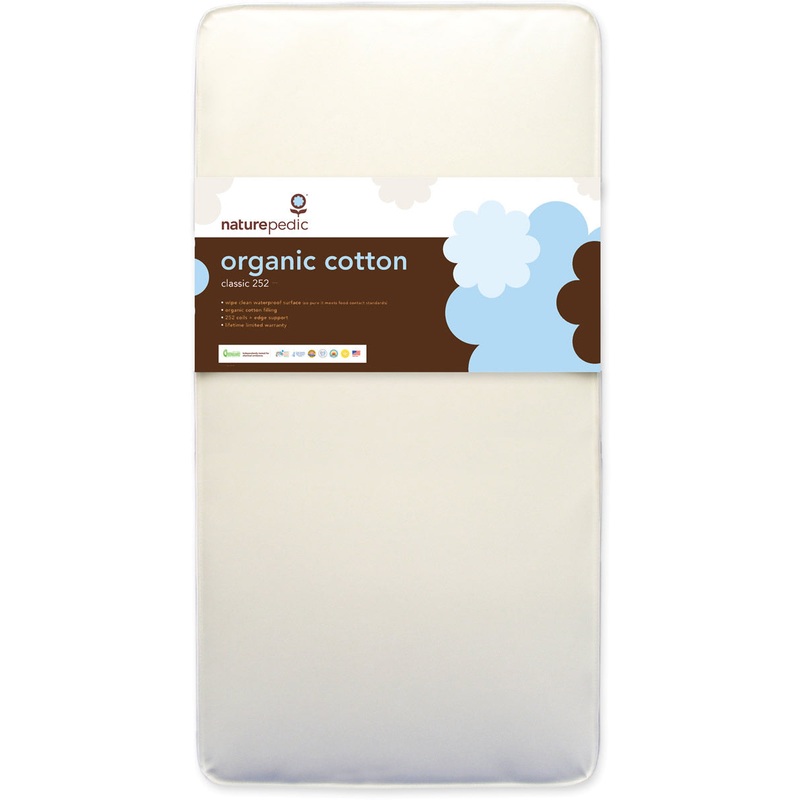Naturepedic MC30 No-Compromise Organic Cotton Classic 252 Coil Baby Crib Mattress