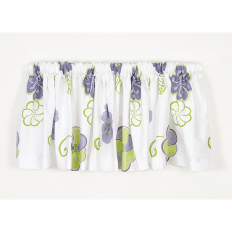 Sweet Potato LuLu White Floral Window Valance