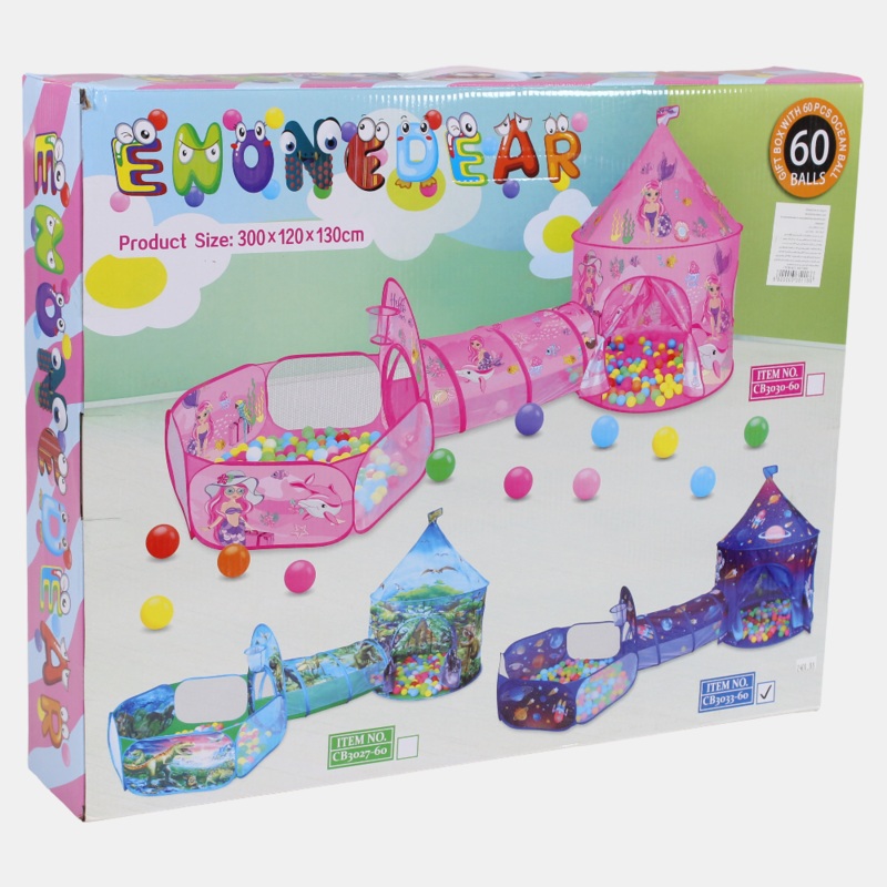 Three-in-One Space Yurt, Round Passage, and Ball Pool