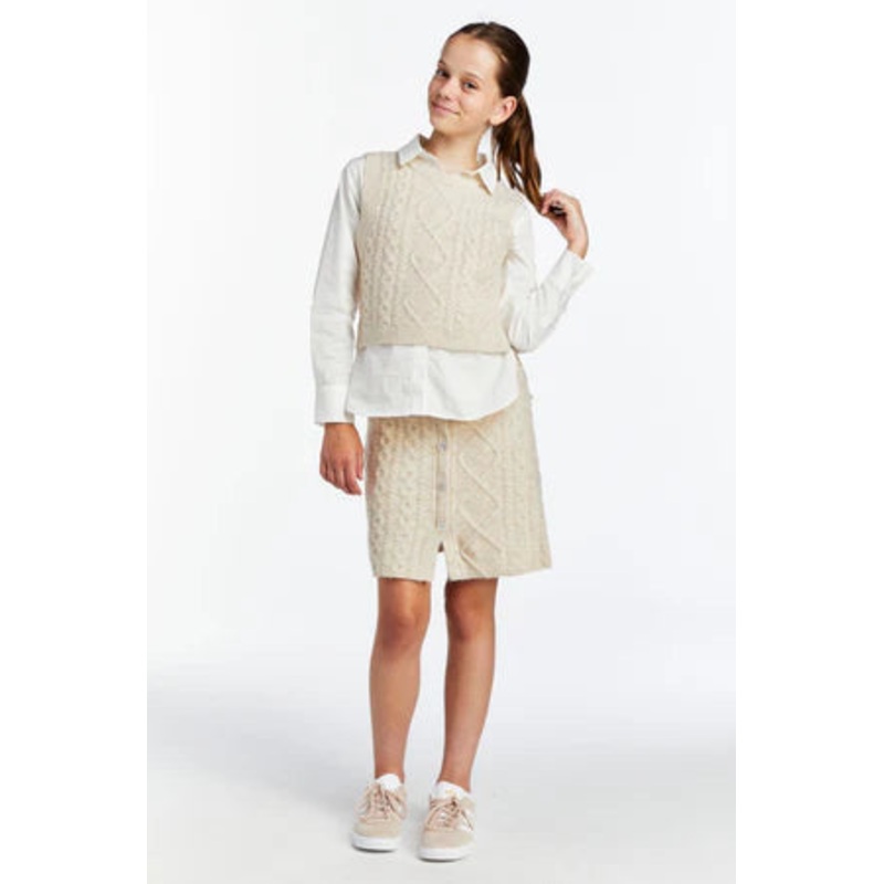 Tractr  3 Piece Sweater Set Skirt, Vest + Top