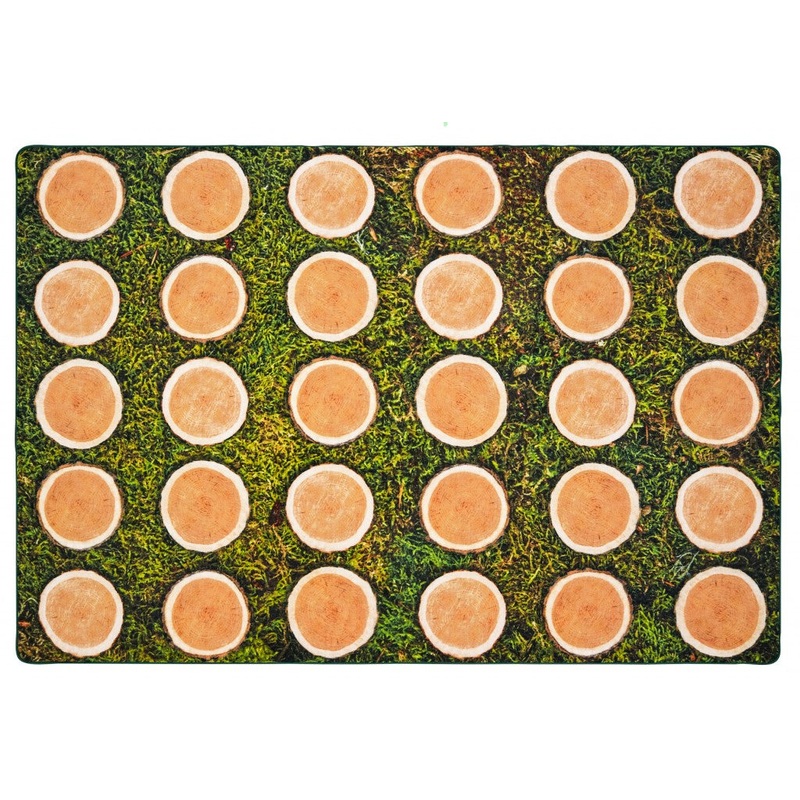 Tree Rounds Seating Rug 8’x12′