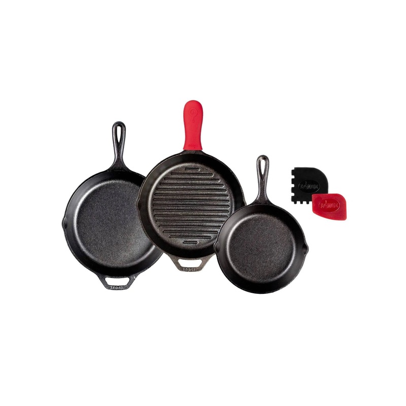 6 piece Seasoned Cast Iron Starter Set