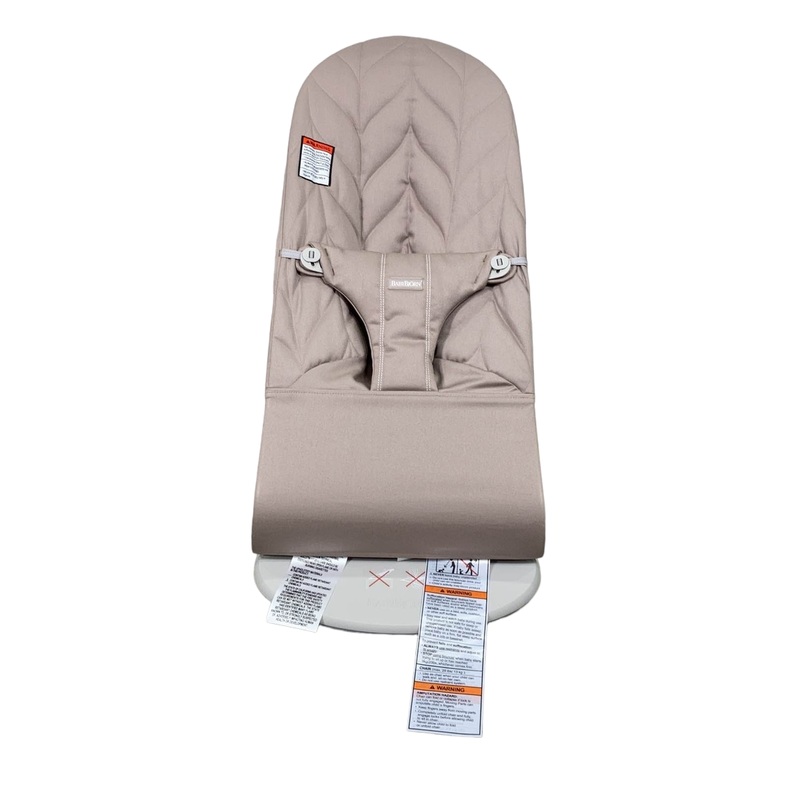 BabyBjorn Bouncer Bliss, Light Gray Frame, Sand Grey Cotton Petal Quilt