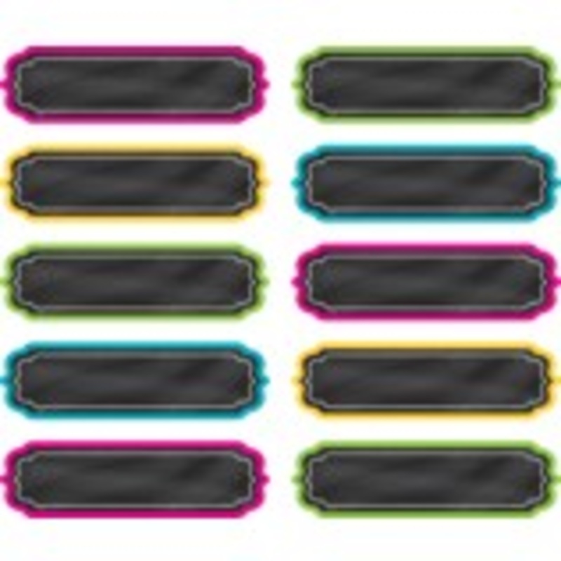 Chalkboard Brights Labels