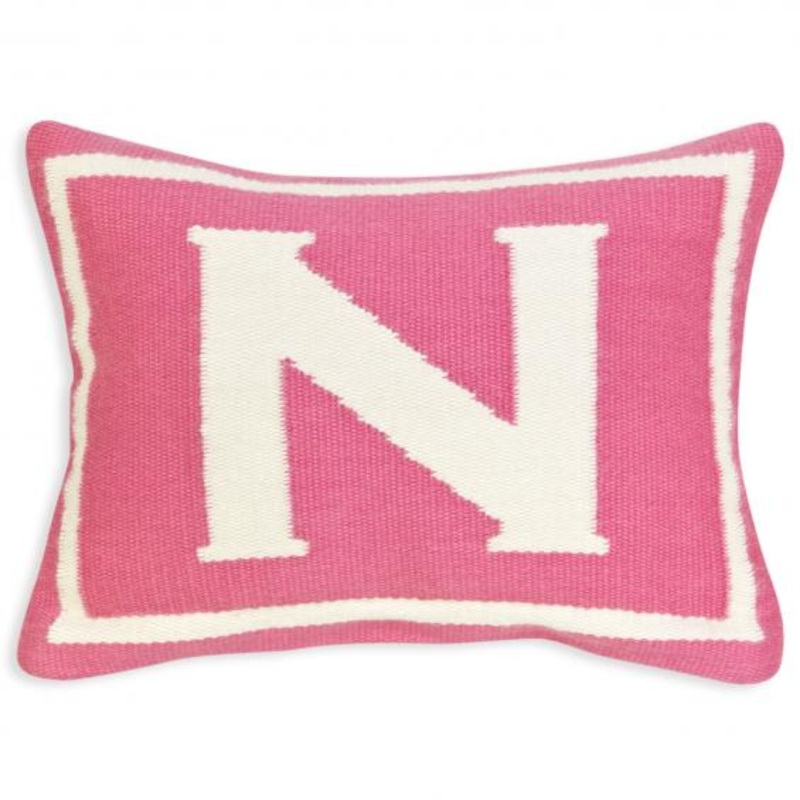 Jonathan Adler Junior Letter N Pillow in Pink