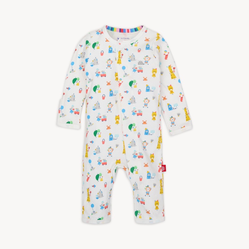 Seaside Sand Squad Organic Cotton Magnetic Convertible Fuss Free Coverall