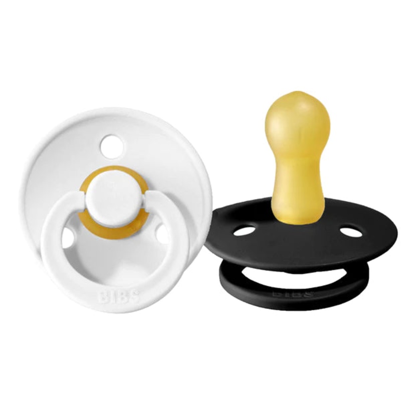 BIBS Pacifier 2 Pack – Black + White
